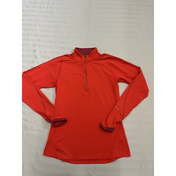 Nike Pullover Women's Orange Dri-Fit 1/4 Zip Element Running Athletic Training S - Picture 1 of 7